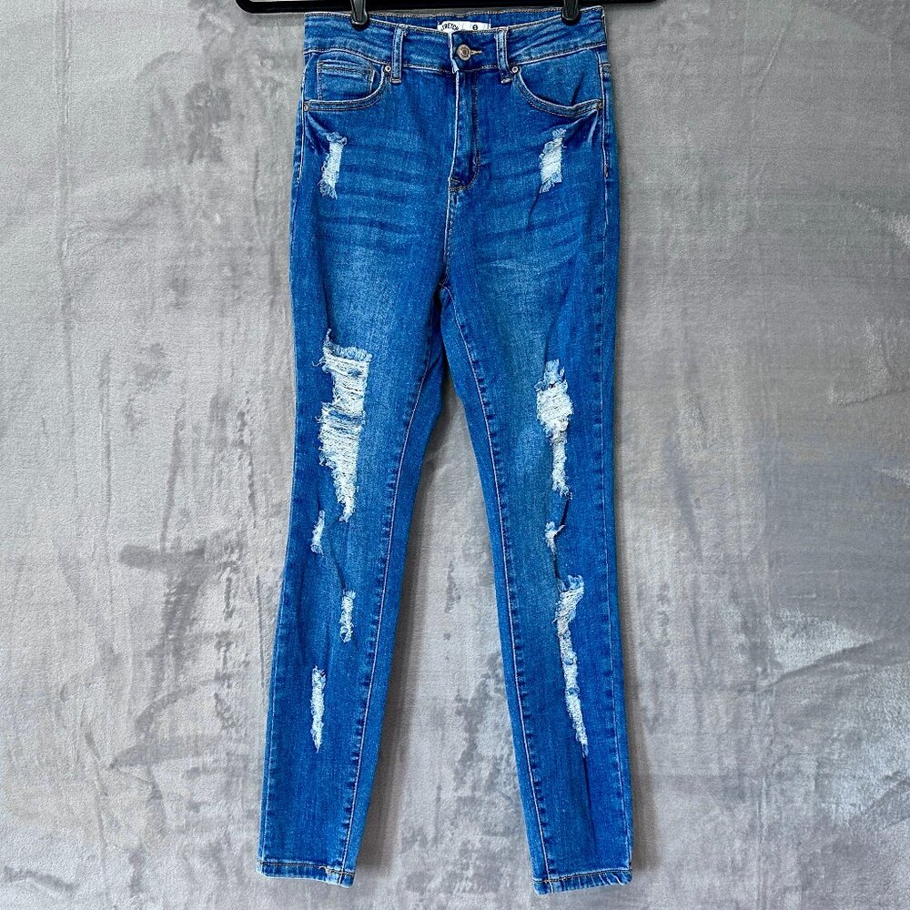 Wax Jean Collection Distressed Skinny Jeans Size S